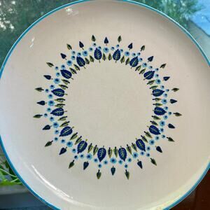 Vintage Marcrest Swiss Alpine Round Platter 10" Mid-Century Modern